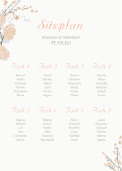 Klick: Details zu Sitzplan Poster Hochzeit "Salerno" anzeigen Sitzplan Poster Hochzeit Salerno 50 x 70 cm Poster apricot