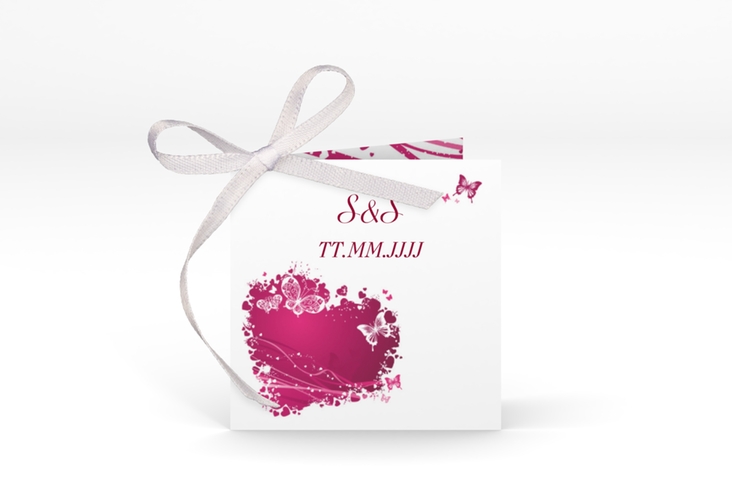 Geschenkanhänger Hochzeit Mailand Geschenkanhänger 10er Set pink hochglanz