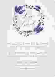 Acryl-Hochzeitseinladung Lavendel Acrylkarte hoch weiss