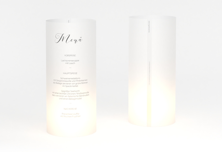 Windlicht Menü Hochzeit "Promise" Windlicht weiss