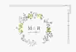 Antwortkarte Hochzeit Filigree A6 Postkarte weiss