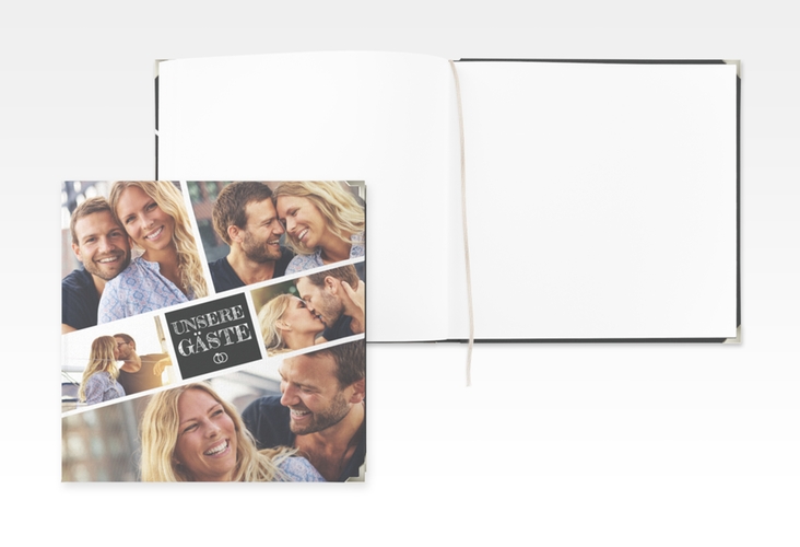 Gästebuch Selection Hochzeit Rise Leinen-Hardcover schwarz