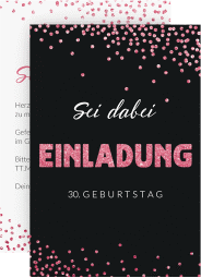 Klick: Details zu Einladung Geburtstag "Glitzer" anzeigen Einladung Geburtstag "Glitzer"