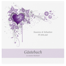 Klick: Details zu Gästebuch Creation Hochzeit "Triest" anzeigen Gästebuch Creation Hochzeit Triest 20 x 20 cm, Hardcover lila