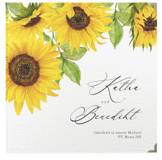 Klick: Details zu Gästebuch Selection Hochzeit "Sonnenblume" anzeigen Gästebuch Selection Hochzeit Sonnenblume Leinen-Hardcover weiss