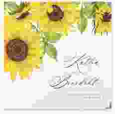 Gästebuch Selection Hochzeit Sonnenblume Leinen-Hardcover weiss