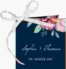 Geschenkanhänger Hochzeit Blooming Geschenkanhänger 10er Set blau