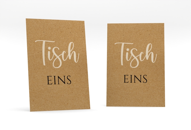 Tischnummer Hochzeit Noble Tischaufsteller hochglanz mit elegantem Schriftzug