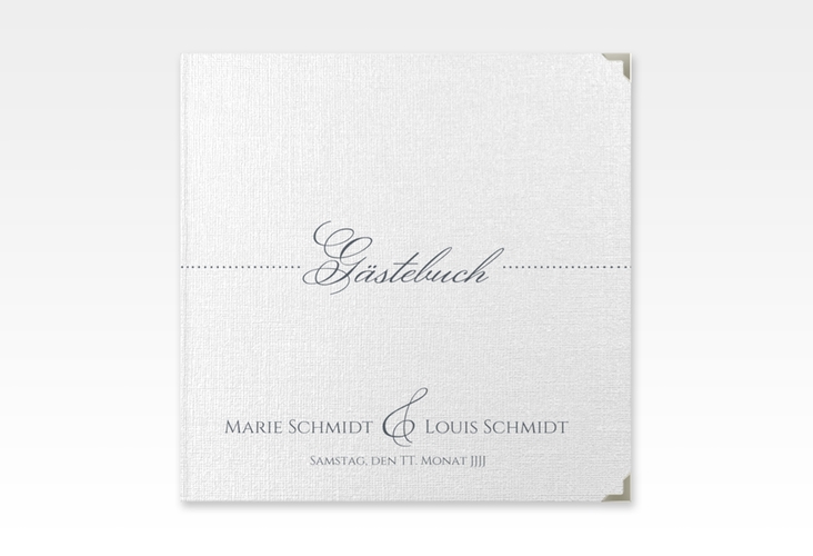 Gästebuch Selection Hochzeit Pure Leinen-Hardcover grau