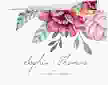 Hochzeitseinladung Blooming A6 Klappkarte quer weiss