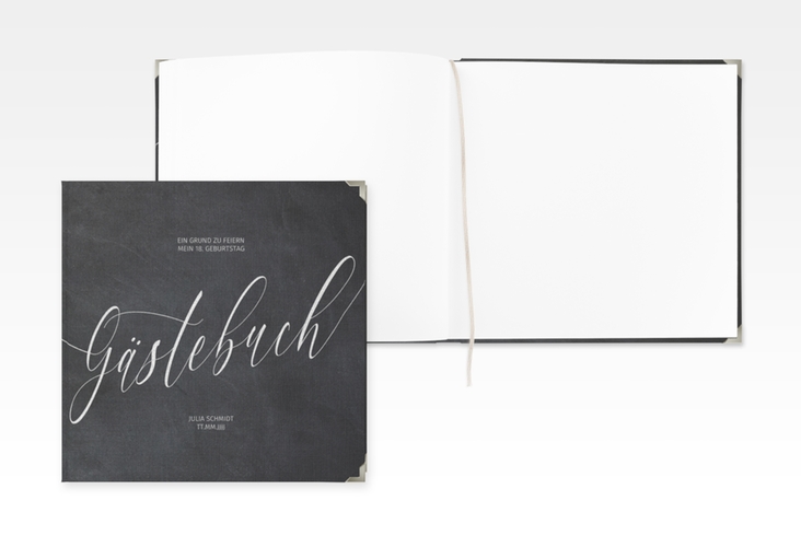 Gästebuch Selection Geburtstag Board Leinen-Hardcover schwarz