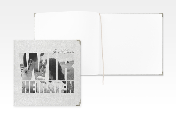 Gästebuch Selection Hochzeit Letters Leinen-Hardcover weiss