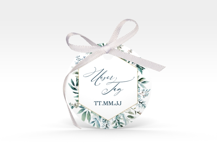 Geschenkanhänger Hochzeit Lumiere Geschenkanhänger, rund weiss