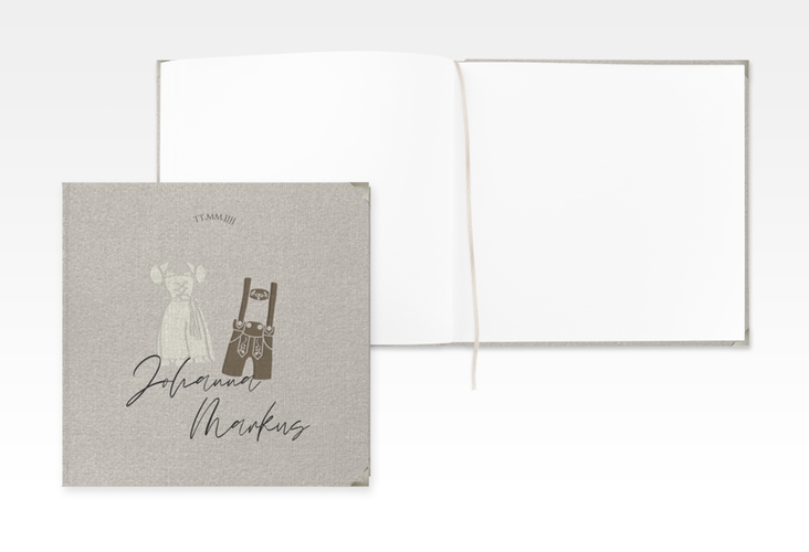 Gästebuch Selection Hochzeit Trachtenhochzeit Leinen-Hardcover mit Dirndl und Lederhose