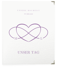 Klick: Details zu Hochzeitsalbum "Infinity" anzeigen Hochzeitsalbum Infinity 21 x 25 cm lila