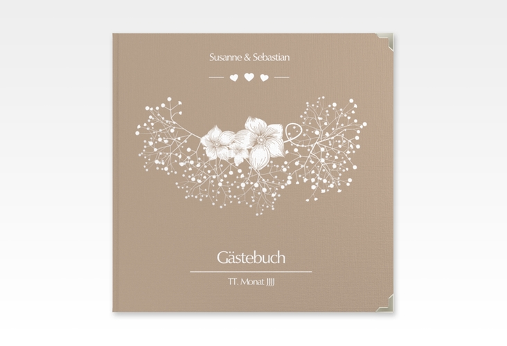 Gästebuch Selection Hochzeit Jena Leinen-Hardcover braun