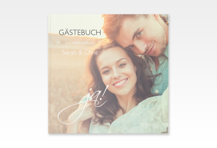 Gästebuch Selection Hochzeit Clarity Leinen-Hardcover weiss