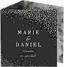Dankeskarte Hochzeit Glitter quadr. Doppel-Klappkarte schwarz