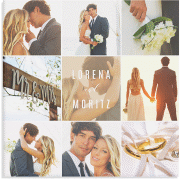 Klick: Details zu Fotocollage Leinwand "Memories" (30x30 cm) anzeigen Fotocollage Leinwand Memories (30x30 cm) 30 x 30 cm Leinwand beige mit neun Fotos