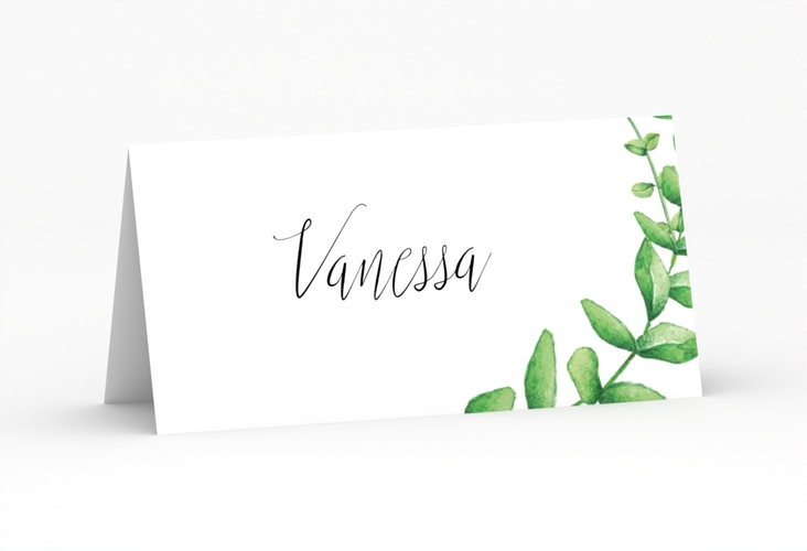 Tischkarte Hochzeit Botanic Tischkarten weiss