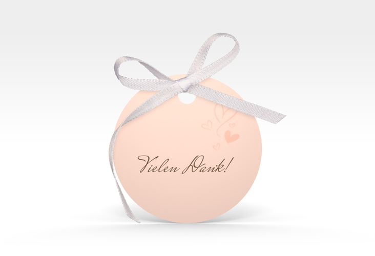 Geschenkanhänger Hochzeit Purity Geschenkanhänger, rund apricot