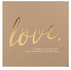 Klick: Details zu Gästebuch Selection Hochzeit "Glam" anzeigen Gästebuch Selection Hochzeit Glam Leinen-Hardcover beige