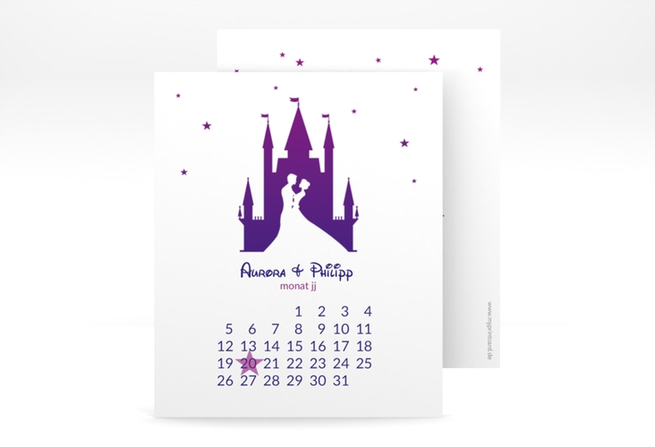 Save the Date-Kalenderblatt Castle Kalenderblatt-Karte