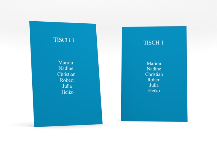 Tischaufsteller Hochzeit Classic Tischaufsteller blau