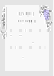 Sitzplan Poster Hochzeit Blauregen 50 x 70 cm Poster blau mit Wisteria-Blüten