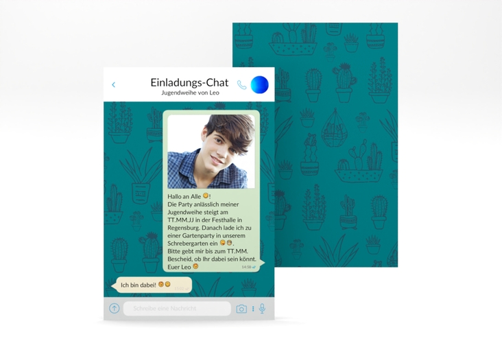 Einladung Jugendweihe Online A6 Karte hoch