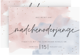 Klick: Details zu Party Einladungskarte "Gender Reveal" anzeigen Party Einladungskarte Gender Reveal