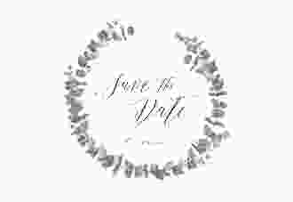 Save the Date-Karte "Silverleaf"