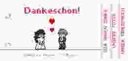 Danksagungskarte Hochzeit Pixel Booklet weiss