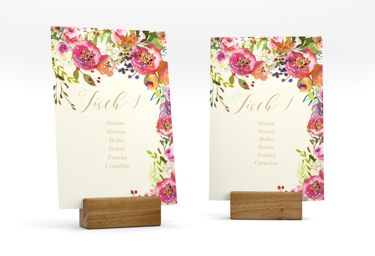 Tischaufsteller Hochzeit Flowerbomb Tischaufsteller