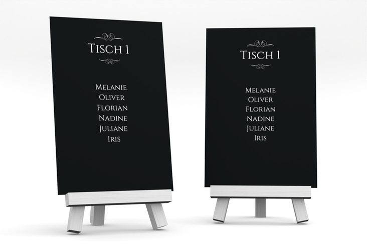 Tischaufsteller Hochzeit Elegancy Tischaufsteller schwarz