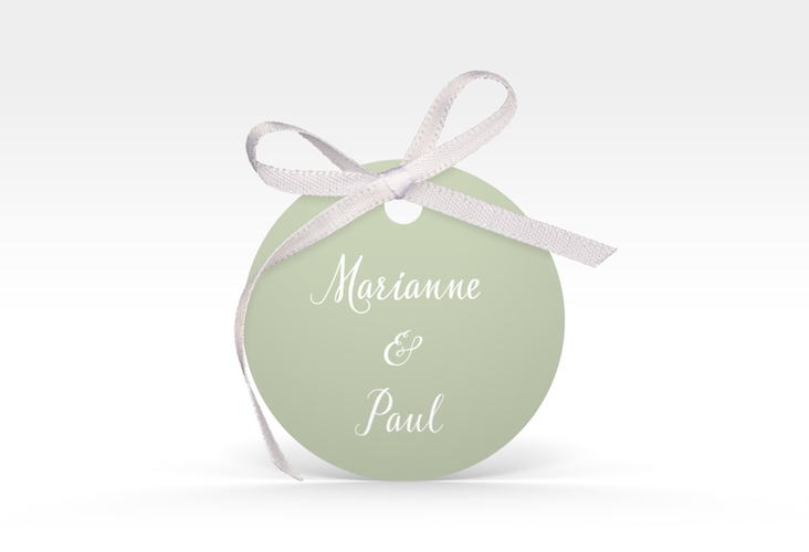Geschenkanhänger Hochzeit Rise Geschenkanhänger, rund gruen