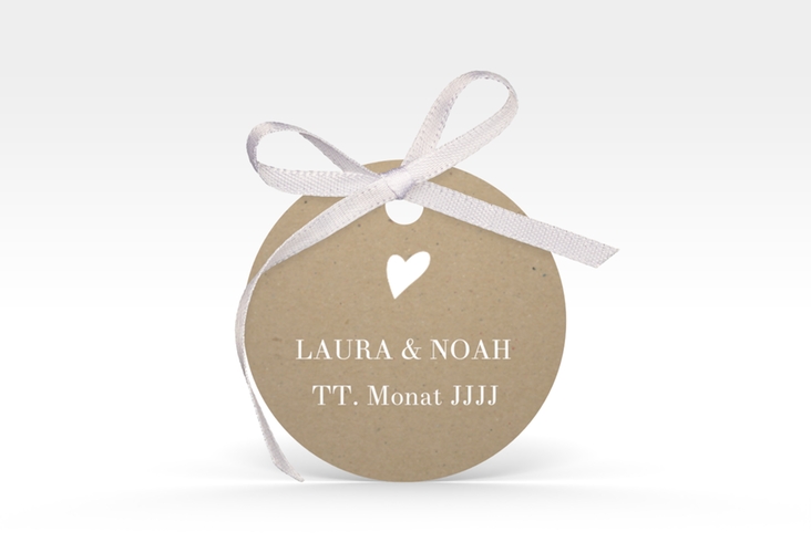 Geschenkanhänger Hochzeit Kalligrafie Geschenkanhänger, rund