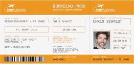 Einladung Geburtstag Boardingpass