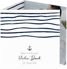 Danksagungskarte Hochzeit "Liebesanker"