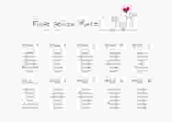 Sitzplan Poster Hochzeit Family 70 x 50 cm Poster weiss