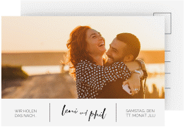 Absagekarte Picture A6 Postkarte weiss