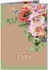 Danksagungskarte Hochzeit Grazioso A6 Klappkarte hoch Kraftpapier modern mit Mohnblumen und Rosen