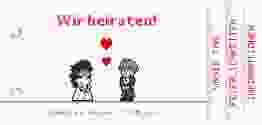 Hochzeitseinladung Pixel Booklet weiss