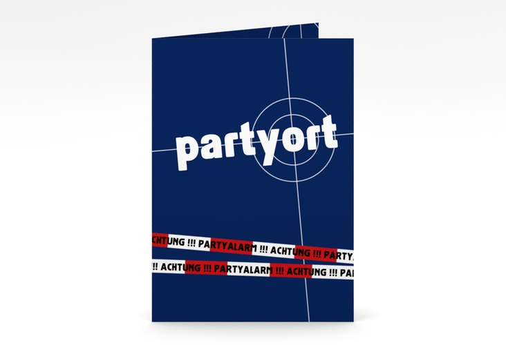 Einladungskarte "Partyort" A6 Klappkarte