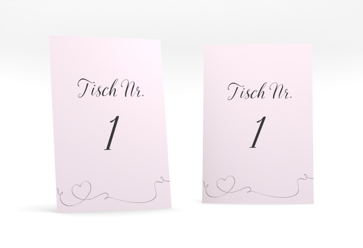 Tischnummer Hochzeit Dolce Tischaufsteller rosa