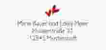 Absenderetikett Hochzeit Twohearts 45,7 x 21,2 mm rot