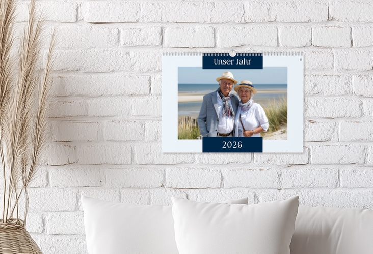 Wandkalender A3 Querformat Gezeiten A3 quer blau