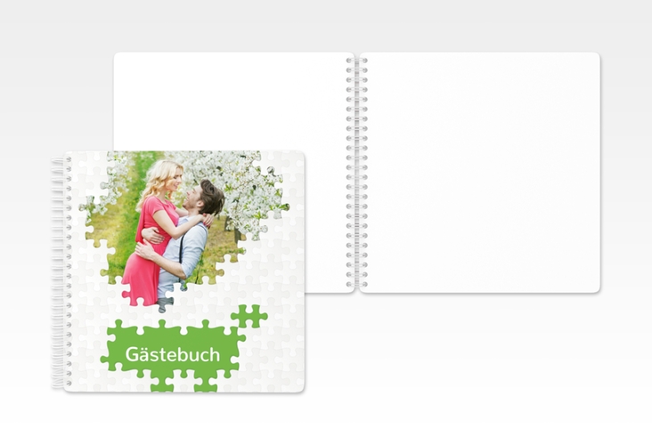 Gästebuch Hochzeit Puzzle Ringbindung