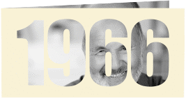 Einladungskarte Jahreszahl 2026 lange Klappkarte quer beige