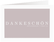 Klick: Details zu Dankeskarte Hochzeit "Simply" anzeigen Dankeskarte Hochzeit Simply A6 Klappkarte quer grau